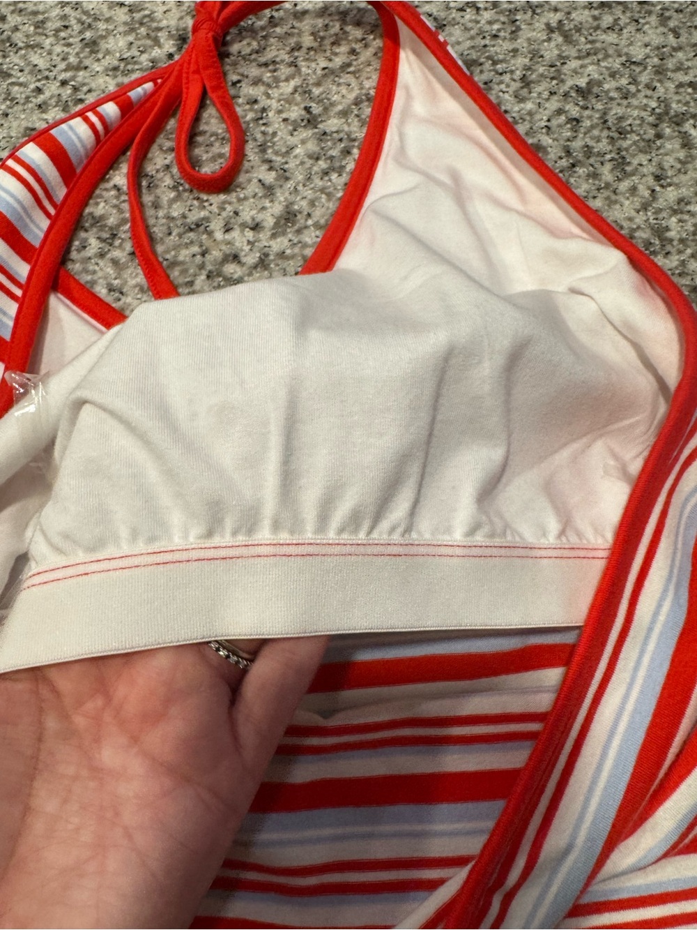 wild fable Red & White & Blue Striped Halter Open Back Dress - Picture 10 of 10